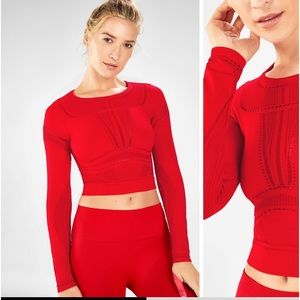 Fabletics Mesh Long-Sleeve Top
